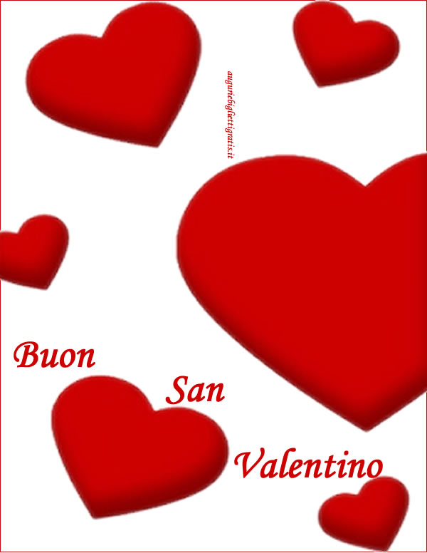 Biglietti di San valentino tanti cuori: frasi per san valentino, festa degli innamorati